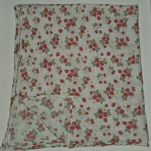 Hudson Baby HB Strawberry Print Muslin 100% Cotton Swaddle Blanket Baby Lovey